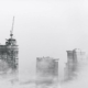 ein Hochhaus wird erbaut